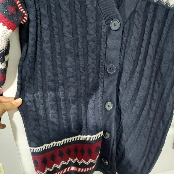 NWOT Lane Bryant Classic Button-Front Cable & Jacquard Cardigan - Picture 7 of 13